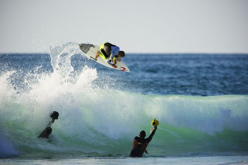 Surfing at Paradis Plage