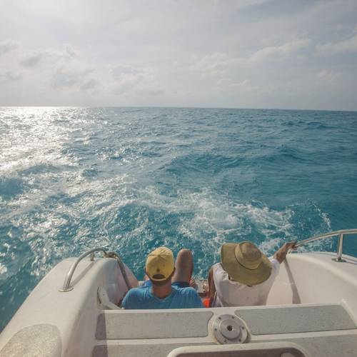 Couple on Catamaran 